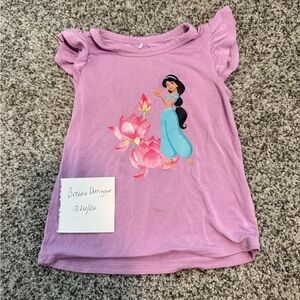 Posh Peanut Lavender Jasmine Graphic Ruffle Sleeve Tee